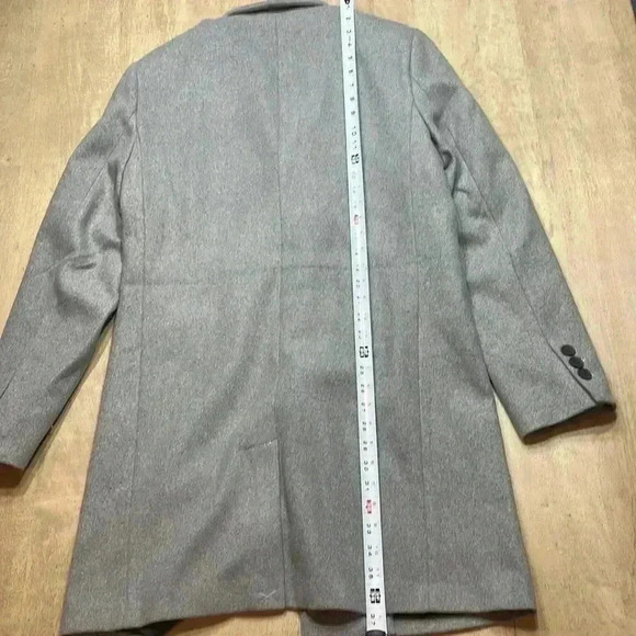 Only & Sons light grey wool coat, NWT, size Medium - Picture 6 of 8